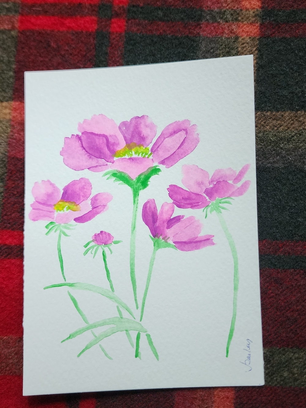 Watercolor Pink Floral Art Print